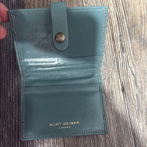 Kurt Geiger  Leather Card Holder - Green - Picture 2 of 6